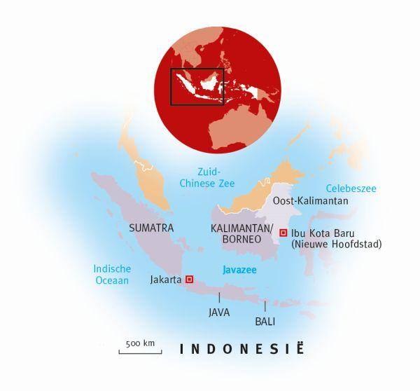 De nieuwe hoofdstad van Indonesië