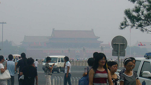 Smog at Tiananmen Square