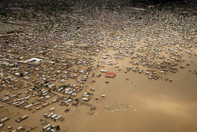 Foto: Verwoesting Haïtiaans dorp na tropische storm Hanna, VN. 
