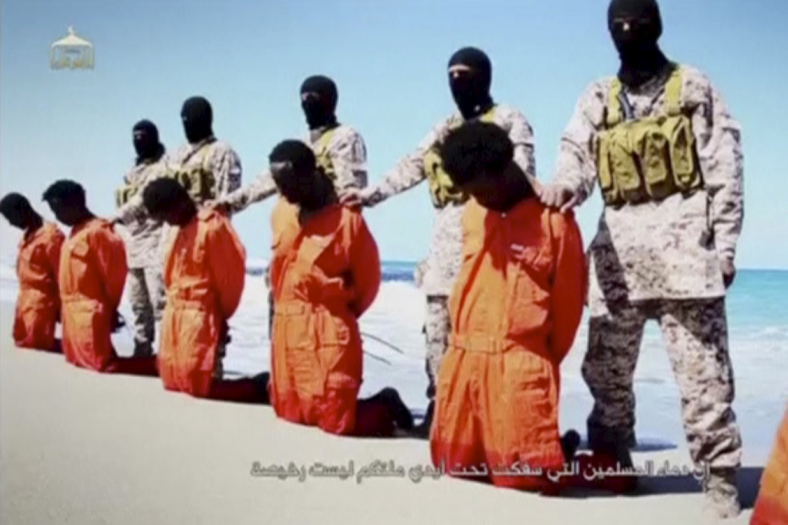 Propaganda-video van IS over de onthoofding van Ethiopische christenen in Libië (april 2015). 