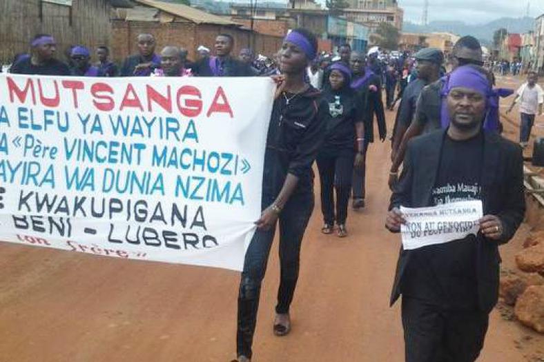 Betoging in Butembo: rouw om de onschuldige slachtoffers