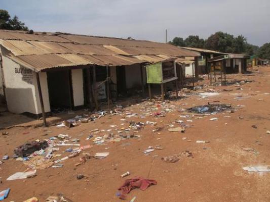 Bij gevechten tussen Seleka an anti-Balaka werd de stad Bocaranga verwoest