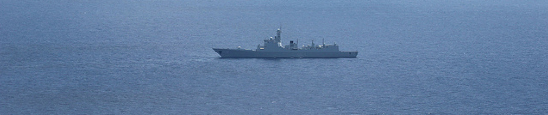 Chinees marineschip gespot in de wateren van de Zuid-Chinese Zee.